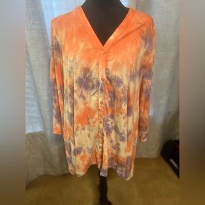 LOGO Tie Dye cardigan